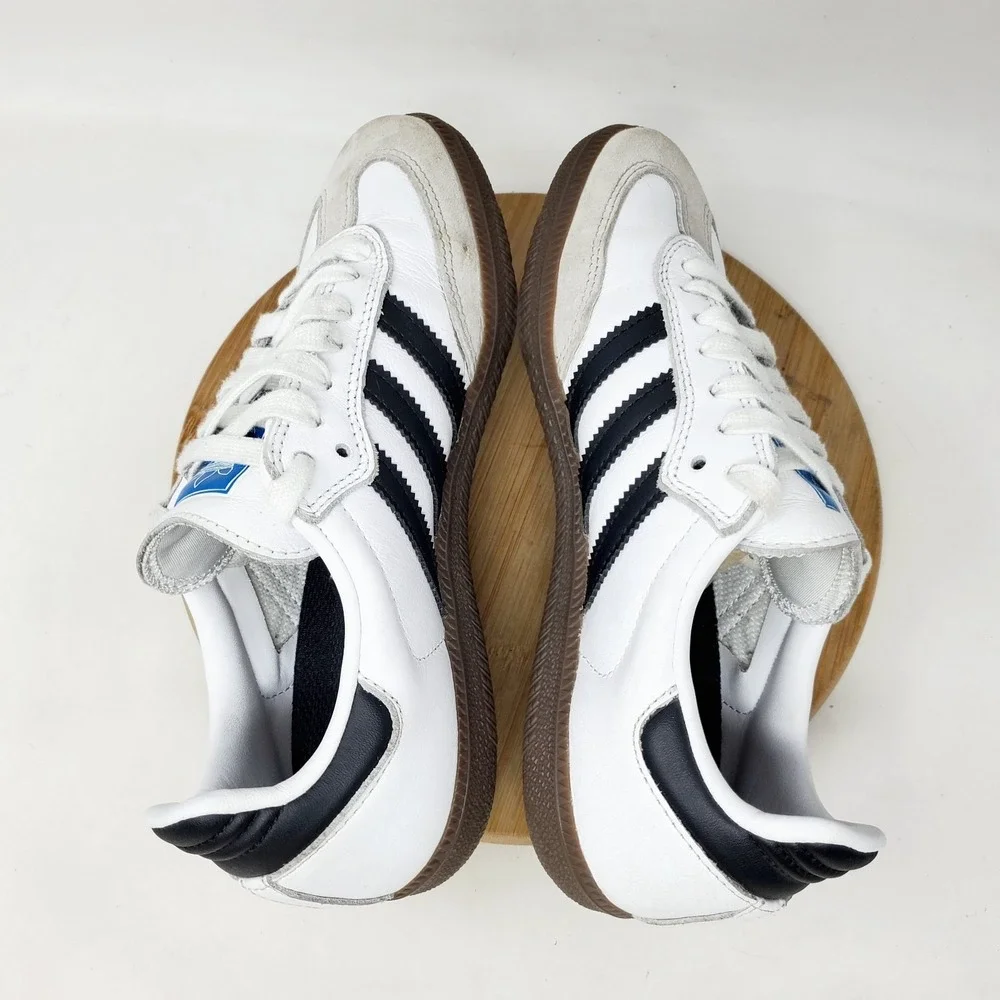 Adidas Samba OG Shoes Mens 5 White Black Gum Soccer Low Turf Indoor Sneaker